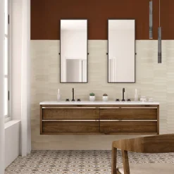 Aelle Carrelage Carrelage mur faience forme navette 5x25 cm mate LANSE MUSLIN- Faïence Pour Wc|Faïence Unie