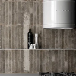 Lux Mosaic Faïence Pour Cuisine<Carrelage Mur Intérieur Format allongé Noir Brillant. Bali Black Hat 5x40 cm