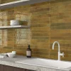 Lux Mosaic Faïence Pour Cuisine<Carrelage Mur Intérieur Format allongé Beige Détonifié Brillant. Bali Moss 5x40 cm