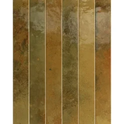 Lux Mosaic Faïence Pour Cuisine<Carrelage Mur Intérieur Format allongé Beige Détonifié Brillant. Bali Moss 5x40 cm