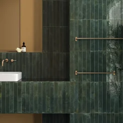 Lux Mosaic Faïence Pour Douche|Faïence Pour Salle De Bains<Carrelage Mur Intérieur Format allongé Vert Brillant. Bali Isle of Pinetrees 5x40 cm