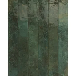Lux Mosaic Faïence Pour Douche|Faïence Pour Salle De Bains<Carrelage Mur Intérieur Format allongé Vert Brillant. Bali Isle of Pinetrees 5x40 cm