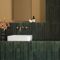 Lux Mosaic Faïence Pour Douche|Faïence Pour Salle De Bains<Carrelage Mur Intérieur Format allongé Vert Brillant. Bali Isle of Pinetrees 5x40 cm