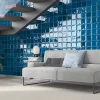 Lux Mosaic Carrelage mur intérieur/exterieur. Grès cérame Zellige Bleu 12x12 cm x ép 8,3 mm- Faïence Pour Douche|Faïence Pour Pièce À Vivre