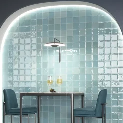 Lux Mosaic Carrelage mur intérieur/exterieur. Grès cérame Zellige Vert Menthe 12x12 cm x ép 8,3 mm- Faïence Pour Cuisine|Faïence Pour Pièce À Vivre