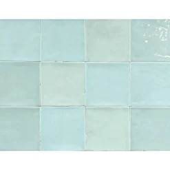 Lux Mosaic Carrelage mur intérieur/exterieur. Grès cérame Zellige Vert Menthe 12x12 cm x ép 8,3 mm- Faïence Pour Cuisine|Faïence Pour Pièce À Vivre