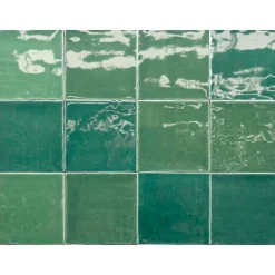 Lux Mosaic Faïence Pour Pièce À Vivre|Faïence Pour Salle De Bains<Carrelage mur intérieur/exterieur. Grès cérame Zellige Vert 12x12 cm x ép 8,3 mm