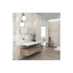 Aelle Carrelage Carrelage mur moderne décoratif à paillettes 25x75 cm MATERIKA DECOR A&B CONSTELLATION WHITE- Carrelage Mural Uni|Carrelage Mural Pour Cuisine