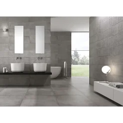 Aelle Carrelage Carrelage Mural Effet Béton<Carrelage mur moderne gris 25x75 cm MATERIKA DARK GREY WALL- 25x75cm