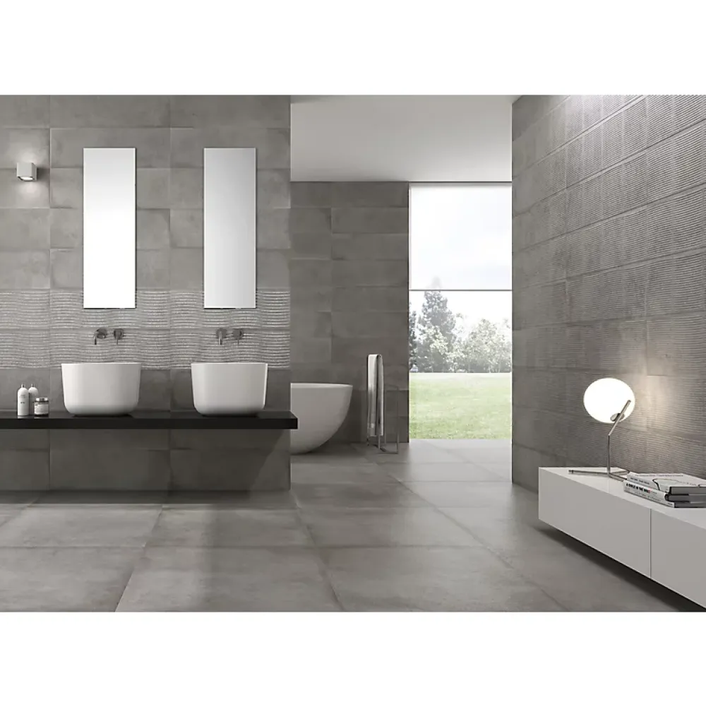 Aelle Carrelage Carrelage Mural Effet Béton<Carrelage mur moderne gris 25x75 cm MATERIKA DARK GREY WALL- 25x75cm