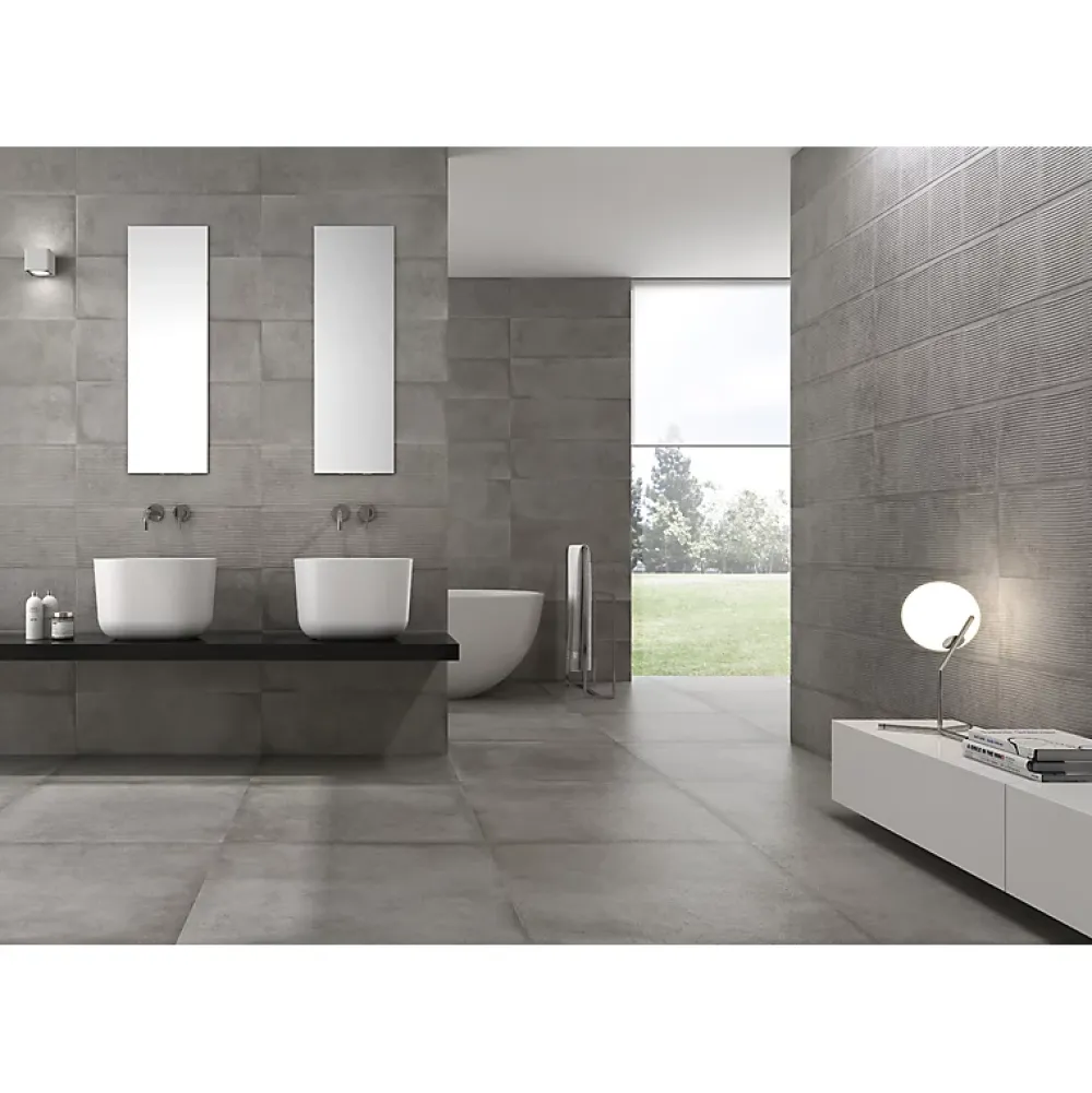 Aelle Carrelage Carrelage Mural Effet Béton<Carrelage mur moderne gris 25x75 cm MATERIKA DARK GREY WALL- 25x75cm