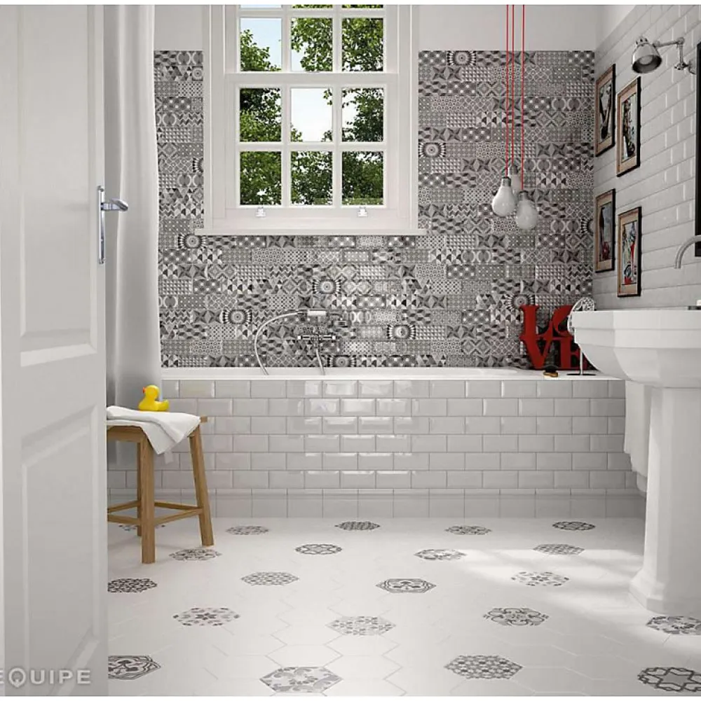 Eiffel art construction Carrelage Mural Uni<Carrelage mur métro parisien relief uni blanc mate 10x20 cm METRO WHITE