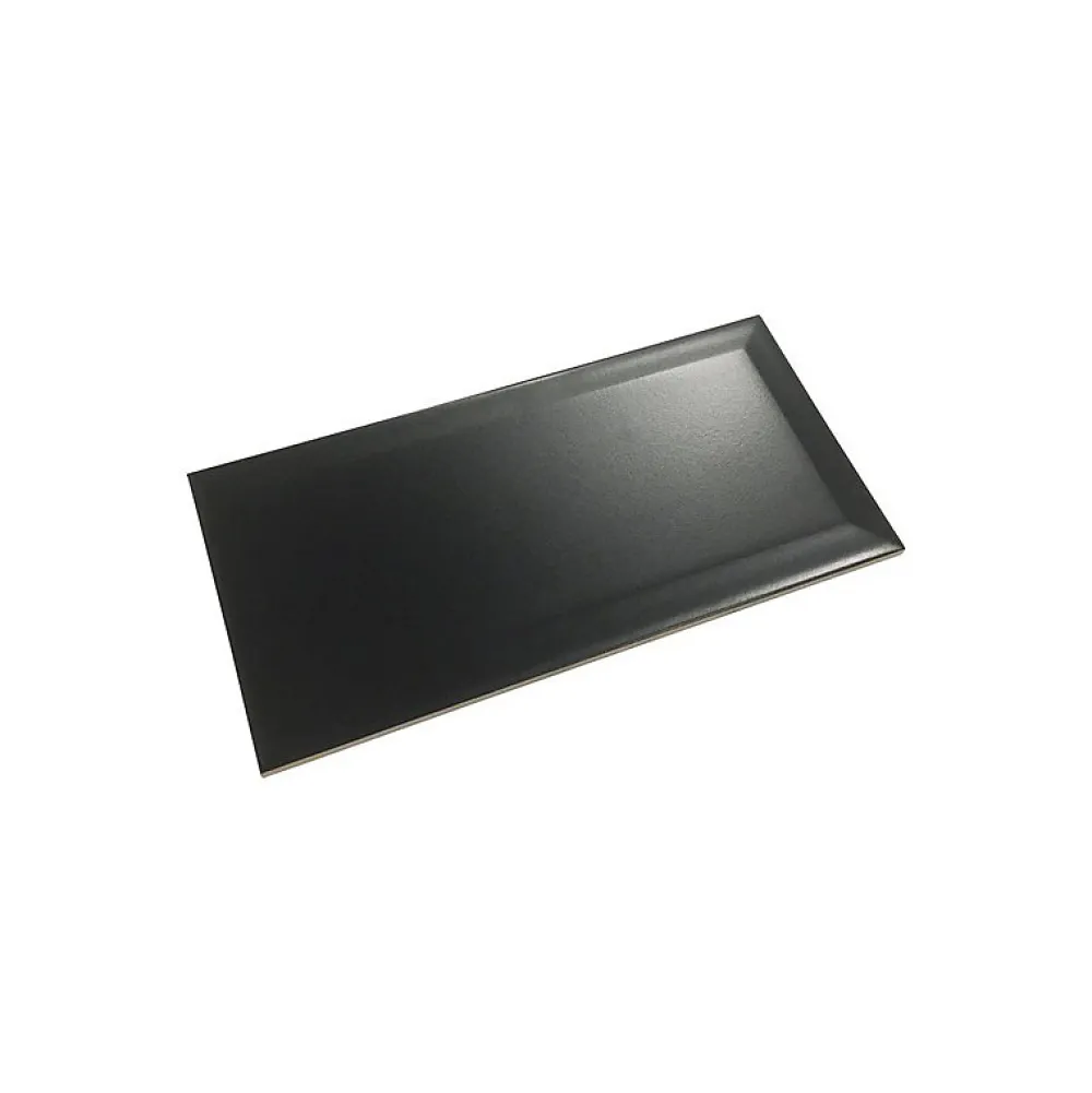 Eiffel art construction Carrelage mur métro parisien relief uni noir mate 7,5x15 cm METRO BLACK- Carrelage Mural Pour Pièce À Vivre|Carrelage Mural Pour Cuisine