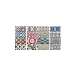 Aelle Carrelage Carrelage mur métro patchwork coloré 7,5x15 cm METRO PATCHWORK- Carrelage Mural Effet Carreaux De Ciment