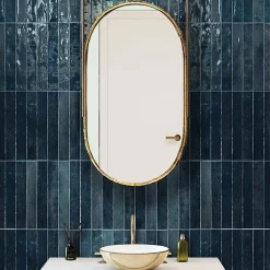 Lux Mosaic Carrelage mur Nair Blue Brillant 5x30. Format allongé- Carrelage Mural Pour Salle De Bains|Carrelage Mural Pour Douche