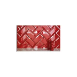 Eiffel art construction Carrelage mur relief métro parisien uni rouge brillant 7,5x15 cmMETRO ROSSO- Carrelage Mural Uni|Carrelage Mural Pour Pièce À Vivre