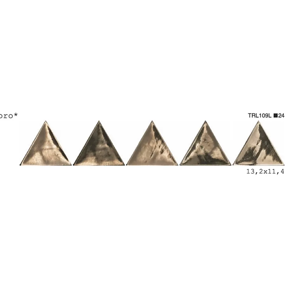 Aelle Carrelage Carrelage Mural Uni<Carrelage mur trianguaire effet zellige or métal 13,2x11,4 cm 3LATI ORO