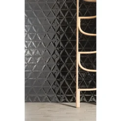Aelle Carrelage Carrelage Mural Uni|Carrelage Mural Pour Wc<Carrelage mur trianguaire effet zellige noir métal 13,2x11,4 cm 3LATI RIFLESSI