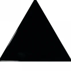 Aelle Carrelage Carrelage Mural Pour Cuisine|Carrelage Mural Pour Wc<Carrelage mur triangulaire uni noir brillant SCALE TRIANGOLO BLACK