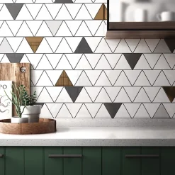 Aelle Carrelage Carrelage Mural Pour Pièce À Vivre|Carrelage Mural Pour Cuisine<Carrelage mur triangulaire uni blanc mate 10,8x12,4 cm SCALE TRIANGOLO WHITE MATT