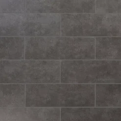 GoodHome Carrelage mural anthracite grès cérame émaillé L.60 x l.20 cm x ép.8,3 mm, Konkrete- Carrelage Mural Effet Béton|Carrelage Mural Pour Salle De Bains