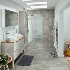 GoodHome Carrelage mural beige décor pierre L.61,5 x l.30,8 cm x ép.8 mm, Shaded Slate- Carrelage Mural Effet Pierre