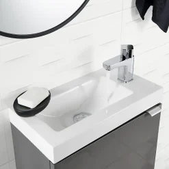 GoodHome Carrelage Mural Uni|Carrelage Mural Pour Salle De Bains<Carrelage mural blanc mat décor 3D L.60 x l.20 cm x ép.8,3 mm, Plain