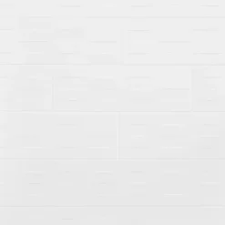 GoodHome Carrelage Mural Uni|Carrelage Mural Pour Salle De Bains<Carrelage mural blanc mat décor 3D L.60 x l.20 cm x ép.8,3 mm, Plain