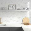 Lux Mosaic Carrelage Mural Effet Marbre<Carrelage Mural Décoratif Brillant Effect Marbre Carrara. Alba 7,5x22cm