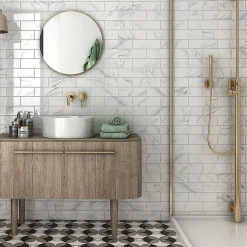 Lux Mosaic Carrelage Mural Effet Marbre<Carrelage Mural Décoratif Brillant Effect Marbre Carrara. Alba 7,5x22cm
