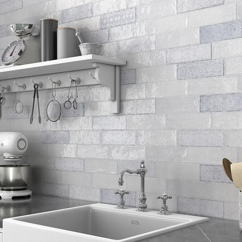 Lux Mosaic Carrelage Mural Uni<Carrelage Mural Décoratif Brillant Vintage. Cesar Patchwork 7,5x22cm