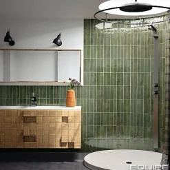 Gioia Materia Faïence Pour Douche|Faïence Pour Cuisine<Carrelage mural Effet Zellige Vert Olive TRIBE 6x24,6cm Green - Les Carreaux de Jean