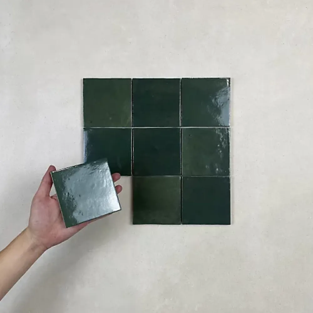 Les Carreaux De Jean Faïence Pour Douche|Faïence Pour Cuisine<Carrelage mural Effet Zellige Vert CROGIOLO ZELLIGE 10x10 Bosco - Les Carreaux de Jean