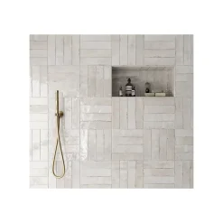 Gioia Materia Carrelage mural Effet Zellige Beige TRIBE 6x24,6cm Oatmeal - Les Carreaux de Jean- Faïence Pour Douche|Faïence Pour Cuisine
