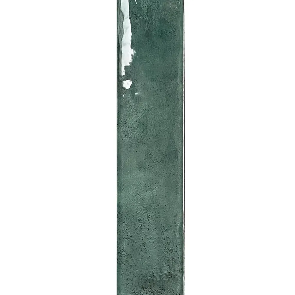 Allocarrelage Carrelage Mural Effet Zellige Vert 6,5x29,8 Monpelli Emerald Mix -- Carrelage Mural Pour Pièce À Vivre