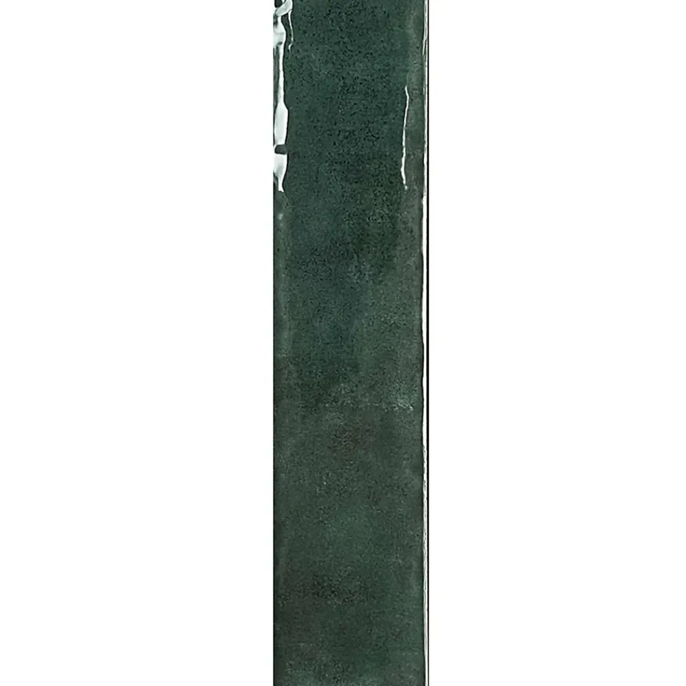 Allocarrelage Carrelage Mural Effet Zellige Vert 6,5x29,8 Monpelli Emerald Mix -- Carrelage Mural Pour Pièce À Vivre