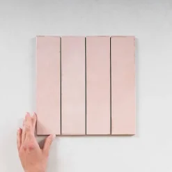 Gioia Materia Carrelage mural Effet Zellige Rose TRIBE 6x24,6cm Rose - Les Carreaux de Jean- Faïence Pour Pièce À Vivre|Faïence Pour Cuisine