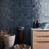 Les Carreaux De Jean  Faïence Pour Salle De Bains<Carrelage mural Effet Zellige Bleu Nuit CROGIOLO ZELLIGE 10x10 China - Les Carreaux de Jean