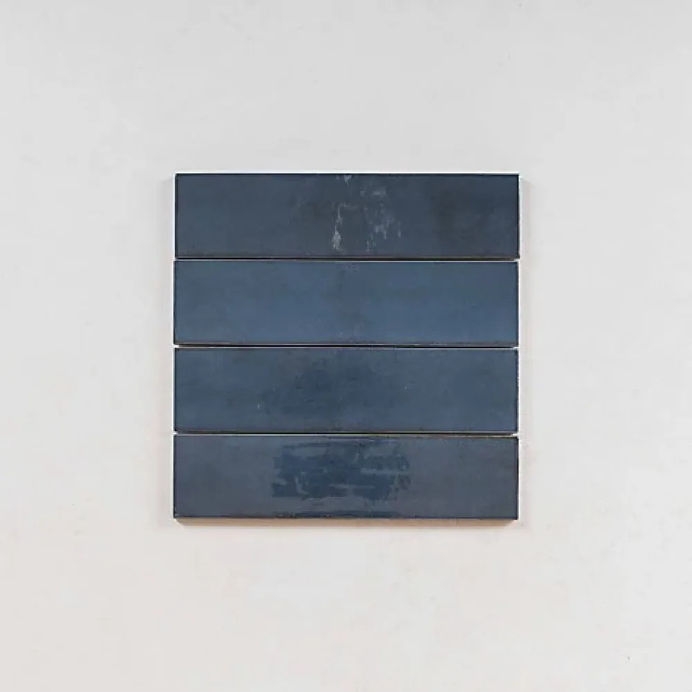 Gioia Materia Faïence Pour Cuisine|Faïence Pour Douche<Carrelage mural Effet Zellige Bleu Nuit TRIBE 6x24,6cm Blue - Les Carreaux de Jean