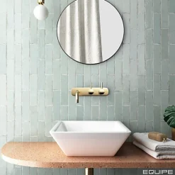 Gioia Materia Carrelage mural Effet Zellige Vert d'eau TRIBE 6x24,6cm Mint - Les Carreaux de Jean- Faïence Pour Cuisine|Faïence Pour Douche