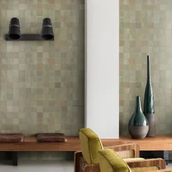 Les Carreaux De Jean  Faïence Pour Salle De Bains|Faïence Pour Cuisine<Carrelage mural Effet Zellige Vert CROGIOLO ZELLIGE 10x10 Salvia - Les Carreaux de Jean