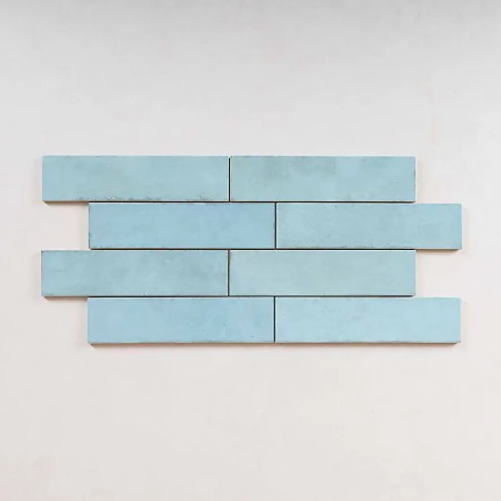Gioia Materia Faïence Pour Salle De Bains|Faïence Pour Douche<Carrelage mural Effet Zellige Bleu Ciel TRIBE 6x24,6cm Watercolour - Les Carreaux de Jean