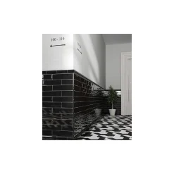 Gioia Materia Carrelage mural faïence effet artisanal MASIA 15x7.5 cm Blue - brillant - - boîte de 0.50 m2- Faïence Unie