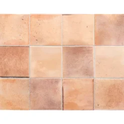 Gioia Materia Carrelage mural faïence effet rustique THANGLONG 10x10 cm Pink - Brillant / Poli - boîte de 0.60 m2- Faïence Pour Wc|Faïence Pour Pièce À Vivre
