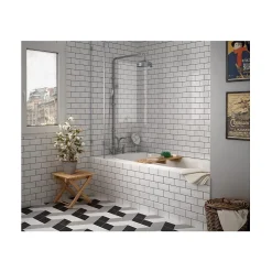 Gioia Materia Carrelage mural faïence effet uni EVOLUTION 15x7.5 cm Noir - Mat - - boîte de 0.50 m2- Faïence Pour Wc|Faïence Unie