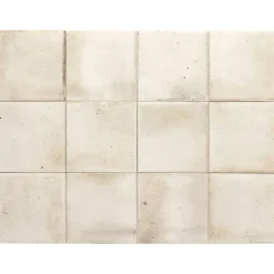 Gioia Materia Faïence Unie|Faïence Pour Salle De Bains<Carrelage mural faïence effet rustique THANGLONG 10x10 cm White - Brillant / Poli - boîte de 0.60 m2