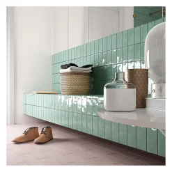 Gioia Materia Carrelage mural faïence effet artisanal MASIA 15x7.5 cm Rosso - brillant - - boîte de 0.5 m2- Faïence Pour Wc|Faïence Unie