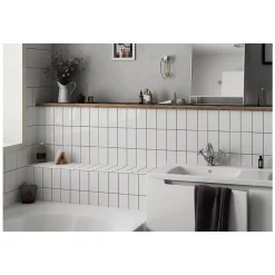 Gioia Materia Faïence Pour Wc|Faïence Unie<Carrelage mural faïence effet uni EVOLUTION 40x10 cm Blanc - Mat - - boîte de 1 m2