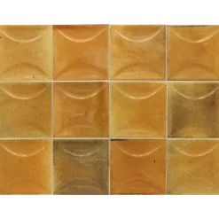 Gioia Materia Faïence Pour Wc<Carrelage mural faïence effet rustique THANGLONG Arco 10x10 cm Caramel - Brillant / Poli - boîte de 0.60 m2