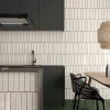 Gioia Materia Carrelage mural faïence effet artisanal MASIA 30x7.5 cm Gris oscuro - brillant - - boîte de 1 m2- Faïence Pour Wc|Faïence Unie